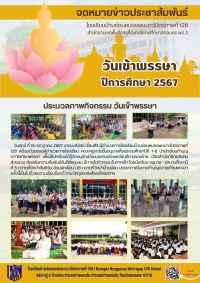 กิจกรรมวันเข้าพรรษา ปีการศึกษา 2567